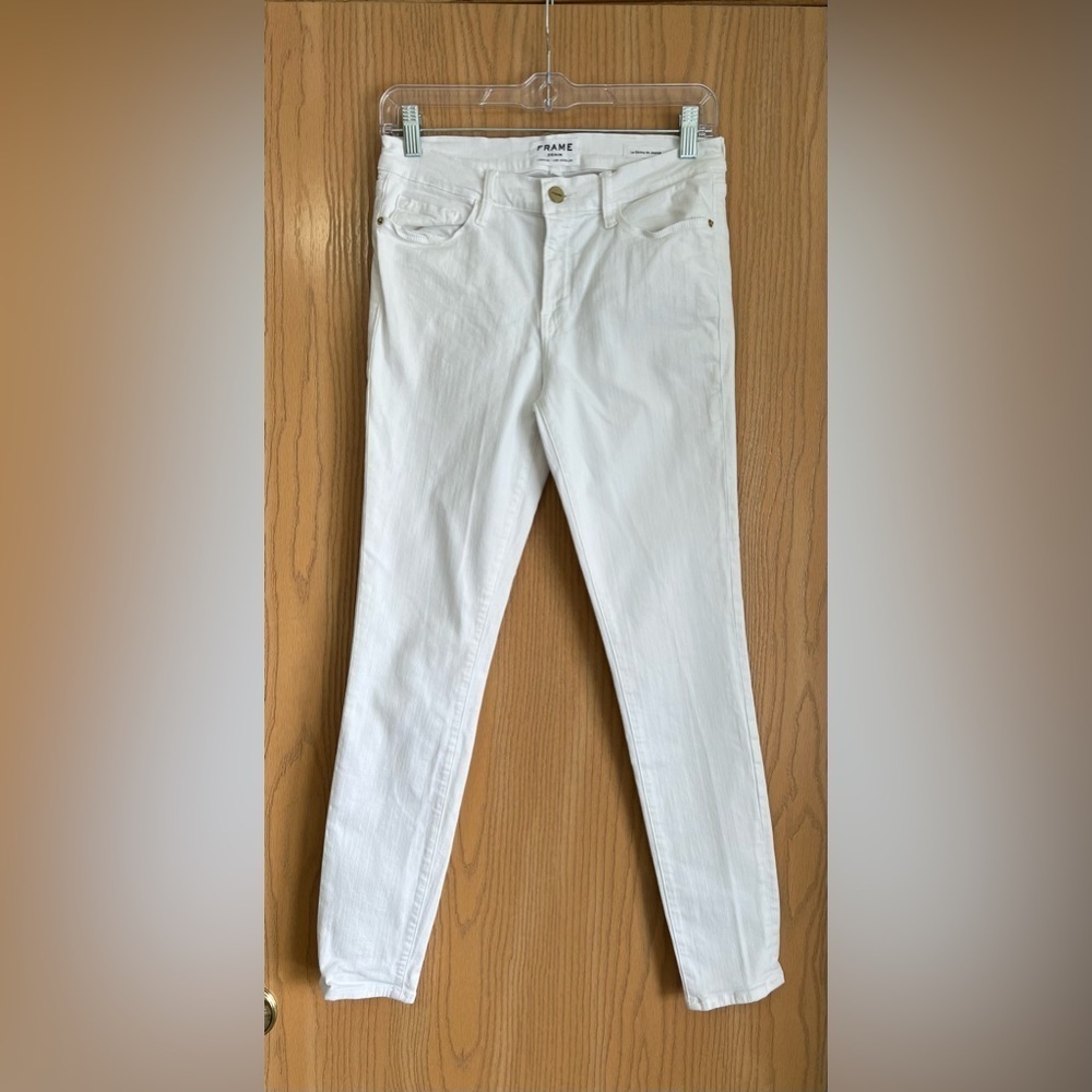 FRAME Le Skinny De Jeanne Jean | White Women's Size 30.